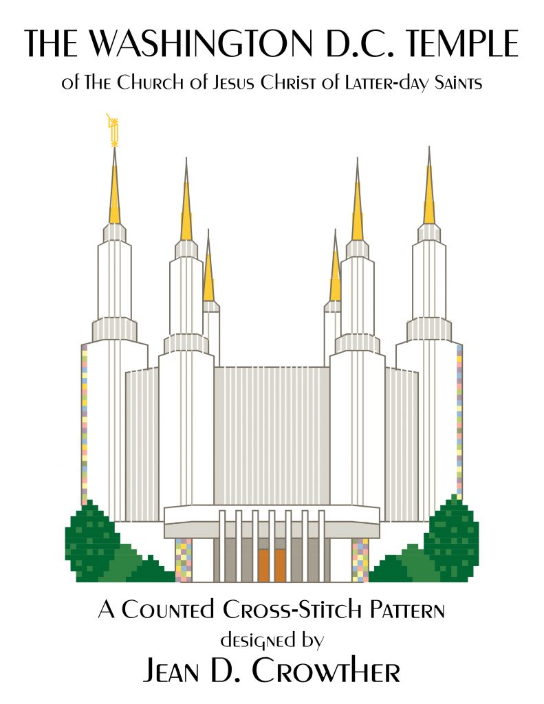 Washington D.C. Temple Counted Cross Stitch Pattern
