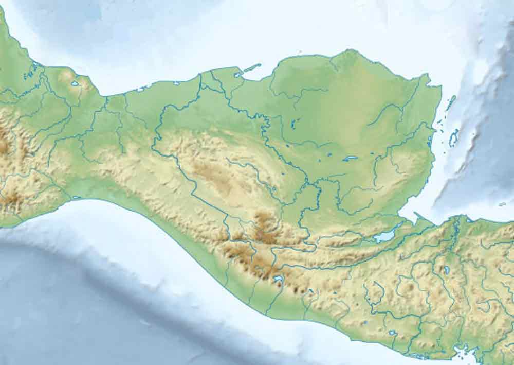 map showing the Isthmus of Tehuantepec